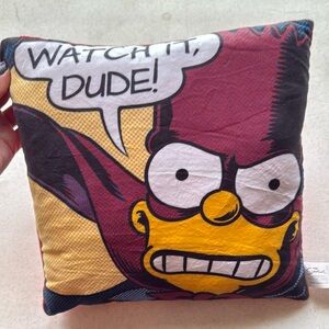 Bart Simpson “Watch it Dude” Pillow Universal Studios